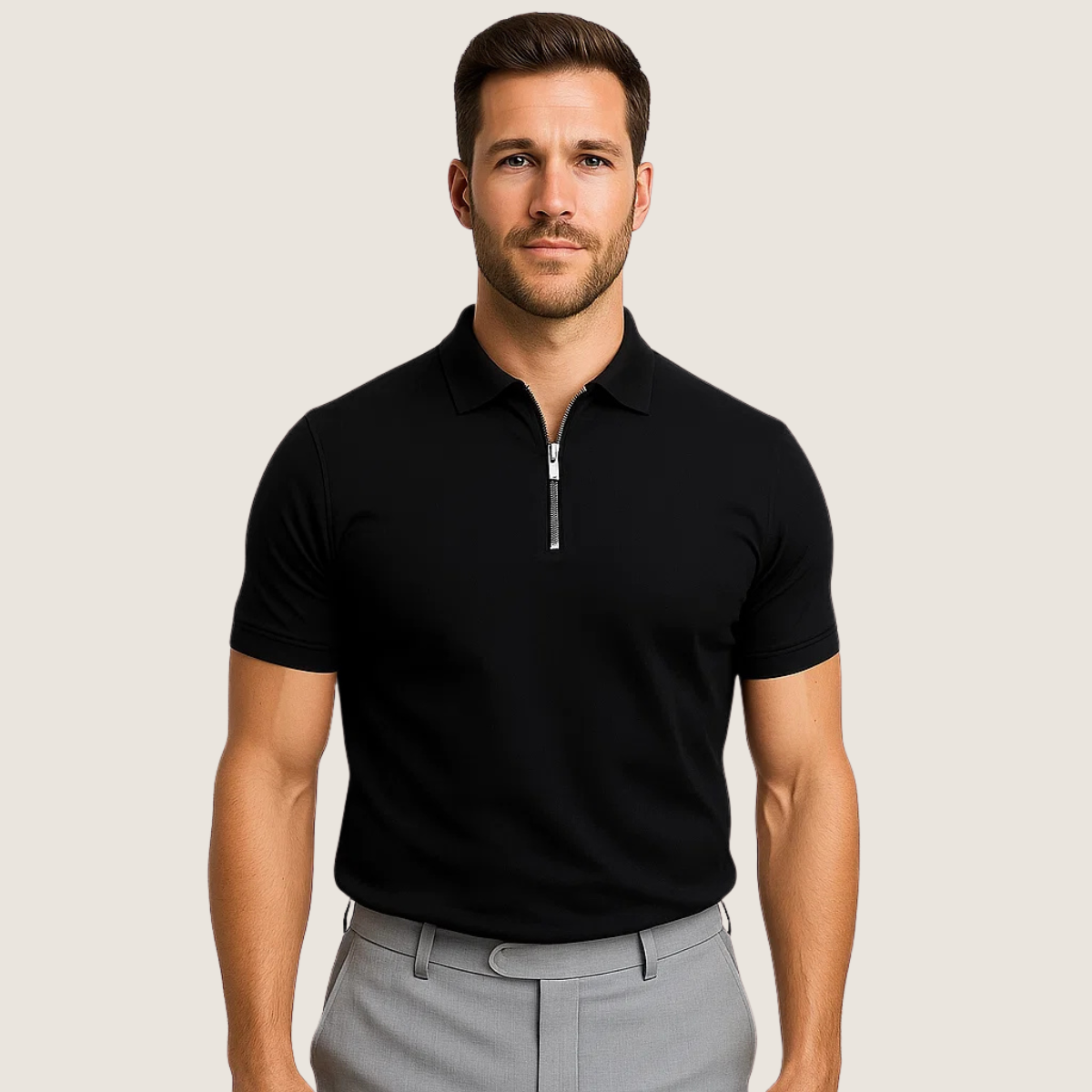 Jetta – Polo pour Homme avec Fermeture Éclair – Style Moderne & Confort Léger