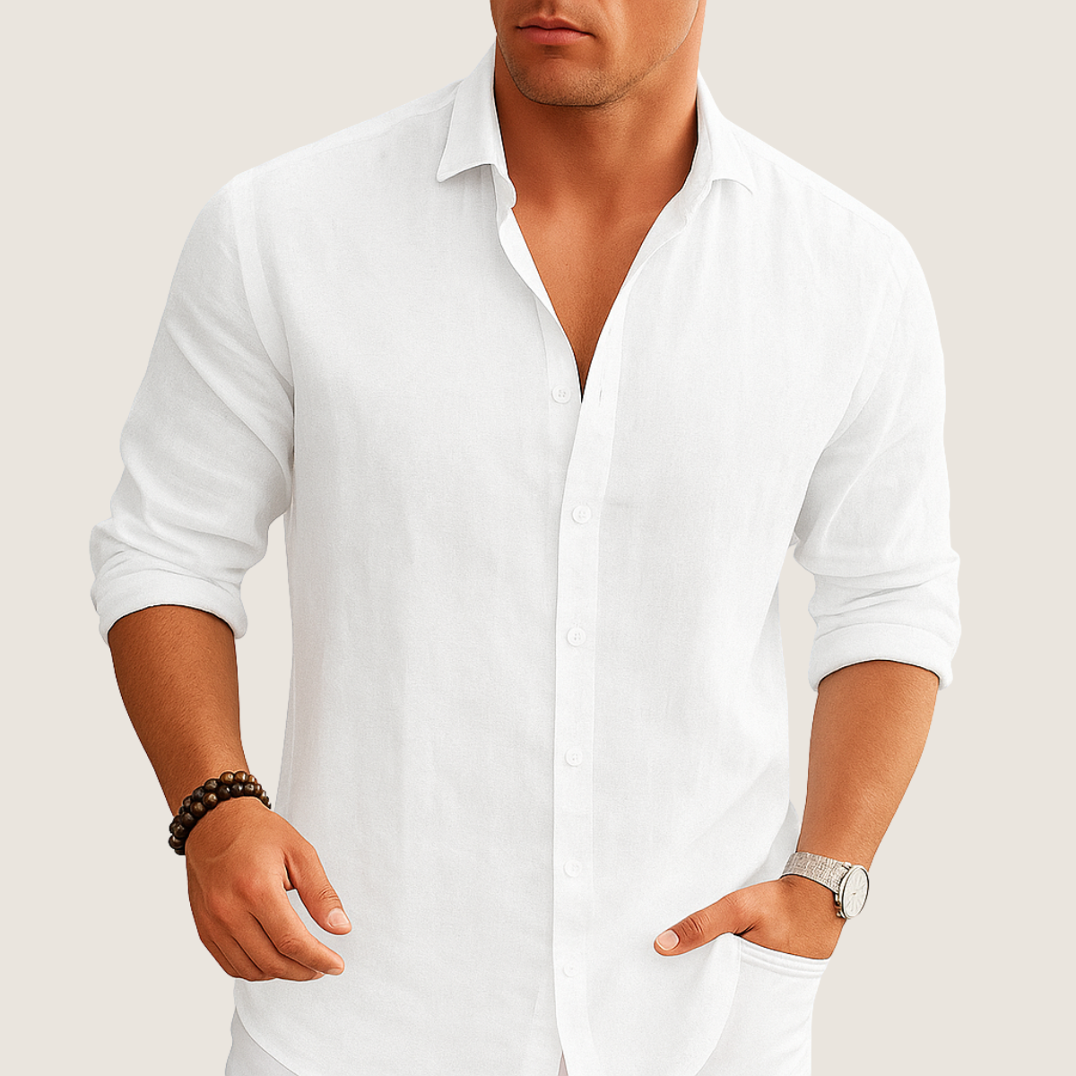 Jetta Chemise Lin & Coton – Élégance Décontractée Automne