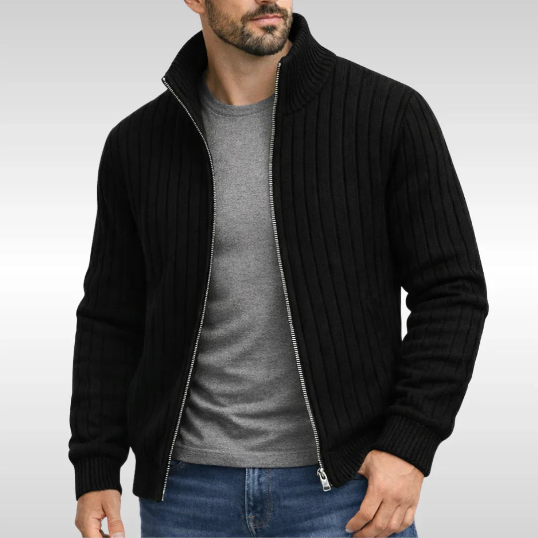 Jetta | Veste zippée classique élégante – RibbedWarm™
