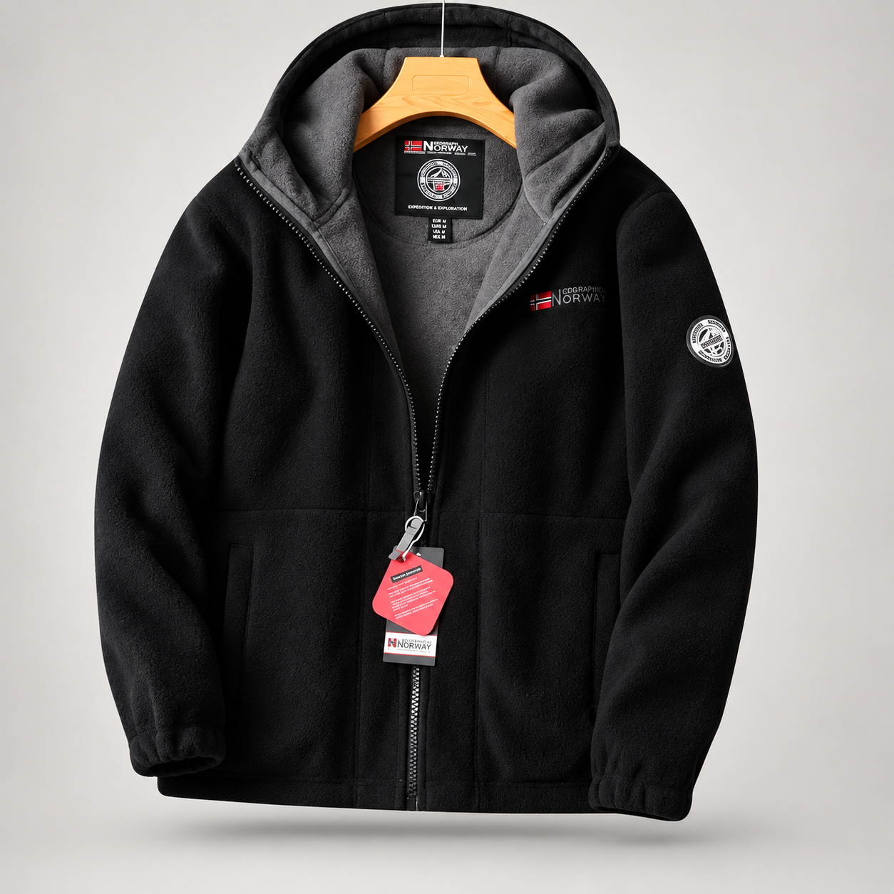 Veste à capuche pour hommes Nordwell™ – Veste sweat à capuche d'hiver brodée