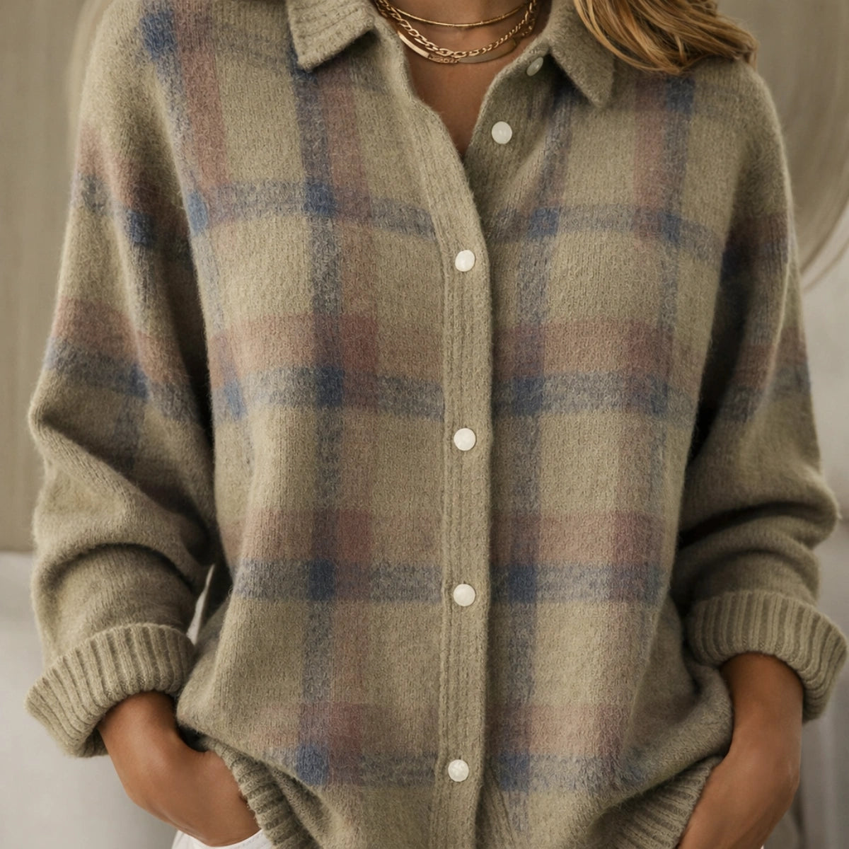 Jetta™ | Cardigan Rétro Check