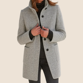 Manteau en Laine Femme Mi-Long Élégant