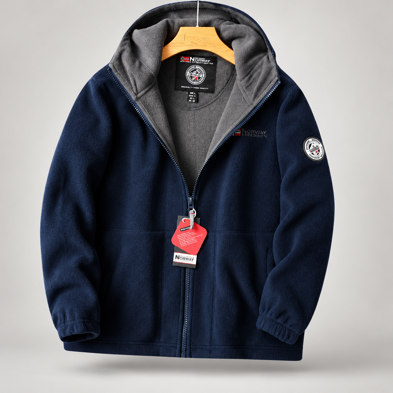 Veste à capuche pour hommes Nordwell™ – Veste sweat à capuche d'hiver brodée