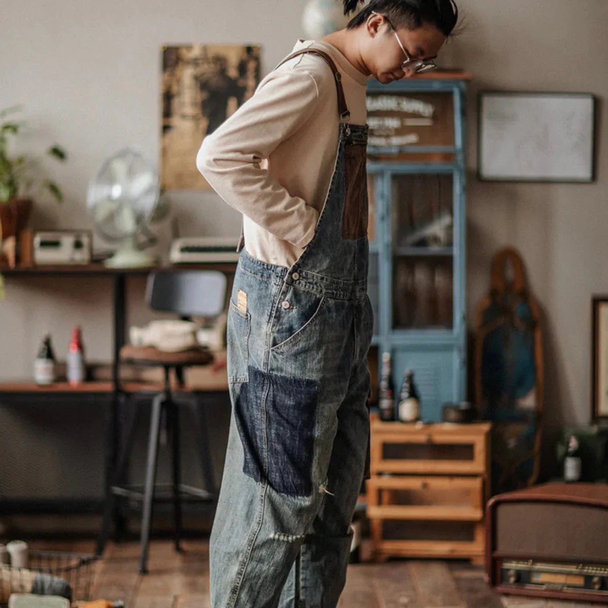 Jetta Salopette en denim à empiècements contrastés