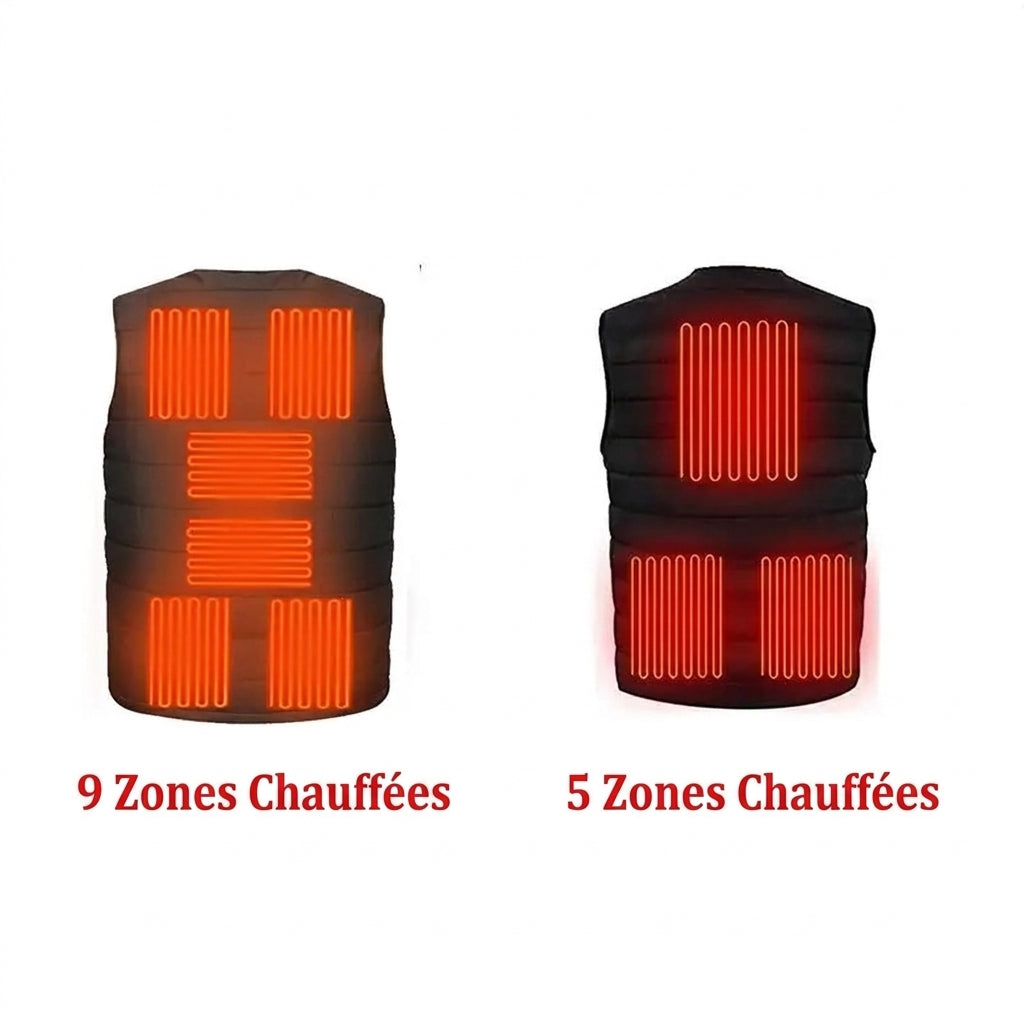 ThermoVest™ – Gilet Chauffant Intelligent USB Chaud, Léger & Unisexe