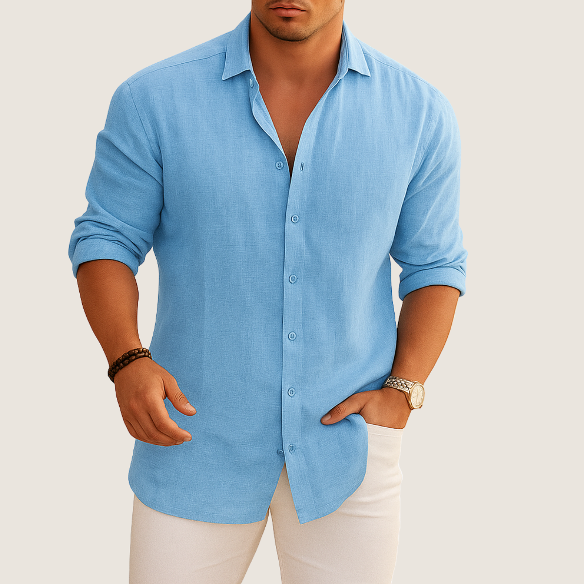 Jetta Chemise Lin & Coton – Élégance Décontractée Automne