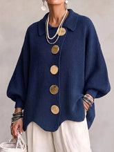 Victoire | Gilet oversize à gros boutons dorés
