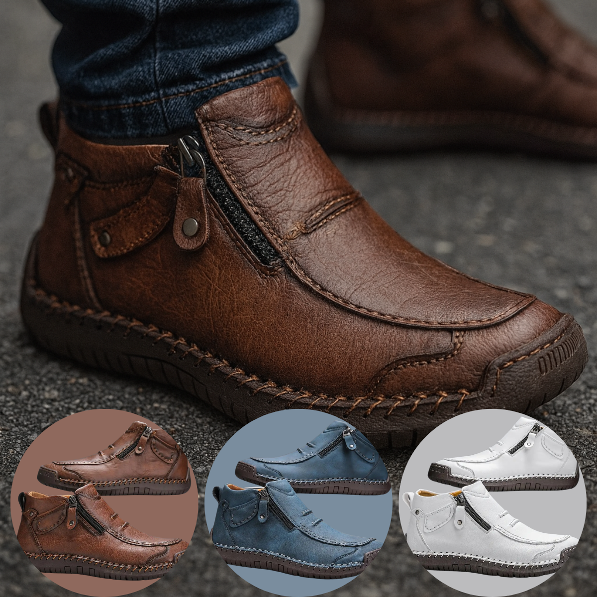 Jetta | Chaussures ergonomiques à fermeture éclair – AlignWalk™