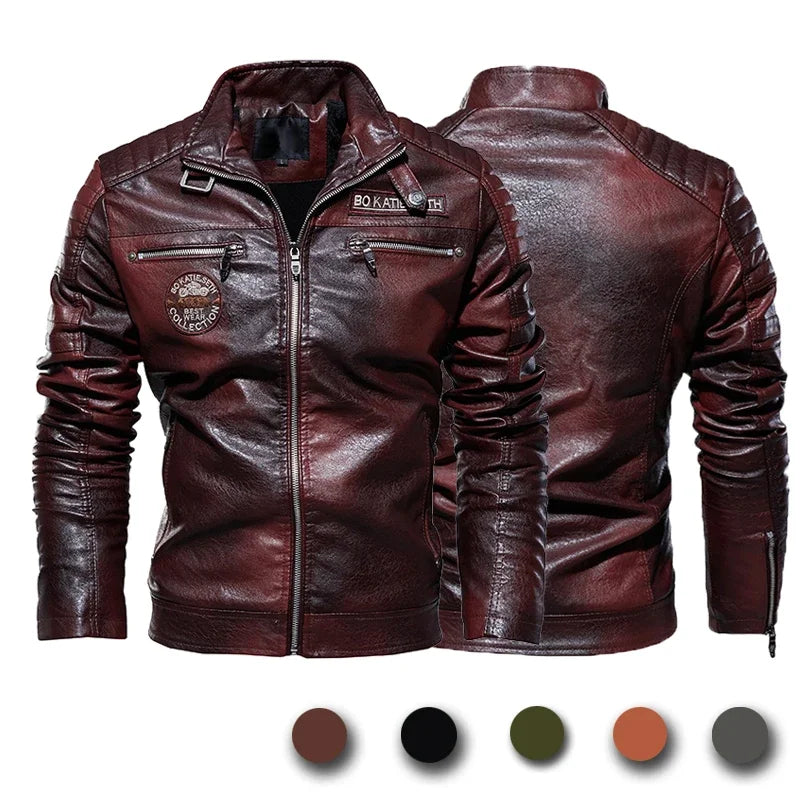 RoadSpirit™ Veste en Cuir Homme