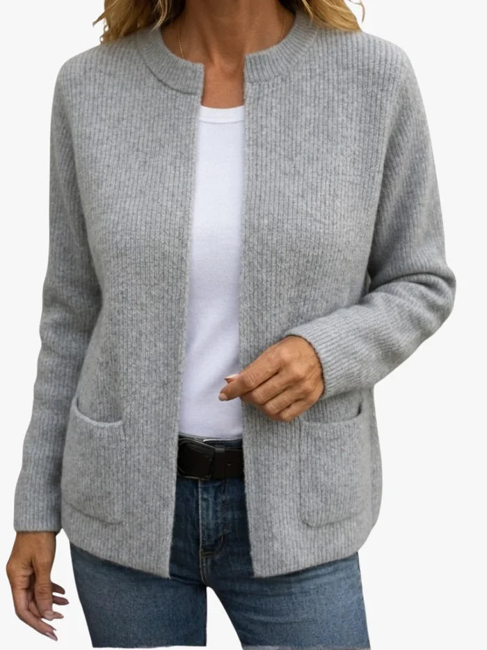 Colette | Gilet zippé en maille chaude avec poches