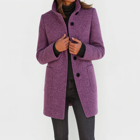 Manteau en Laine Femme Mi-Long Élégant