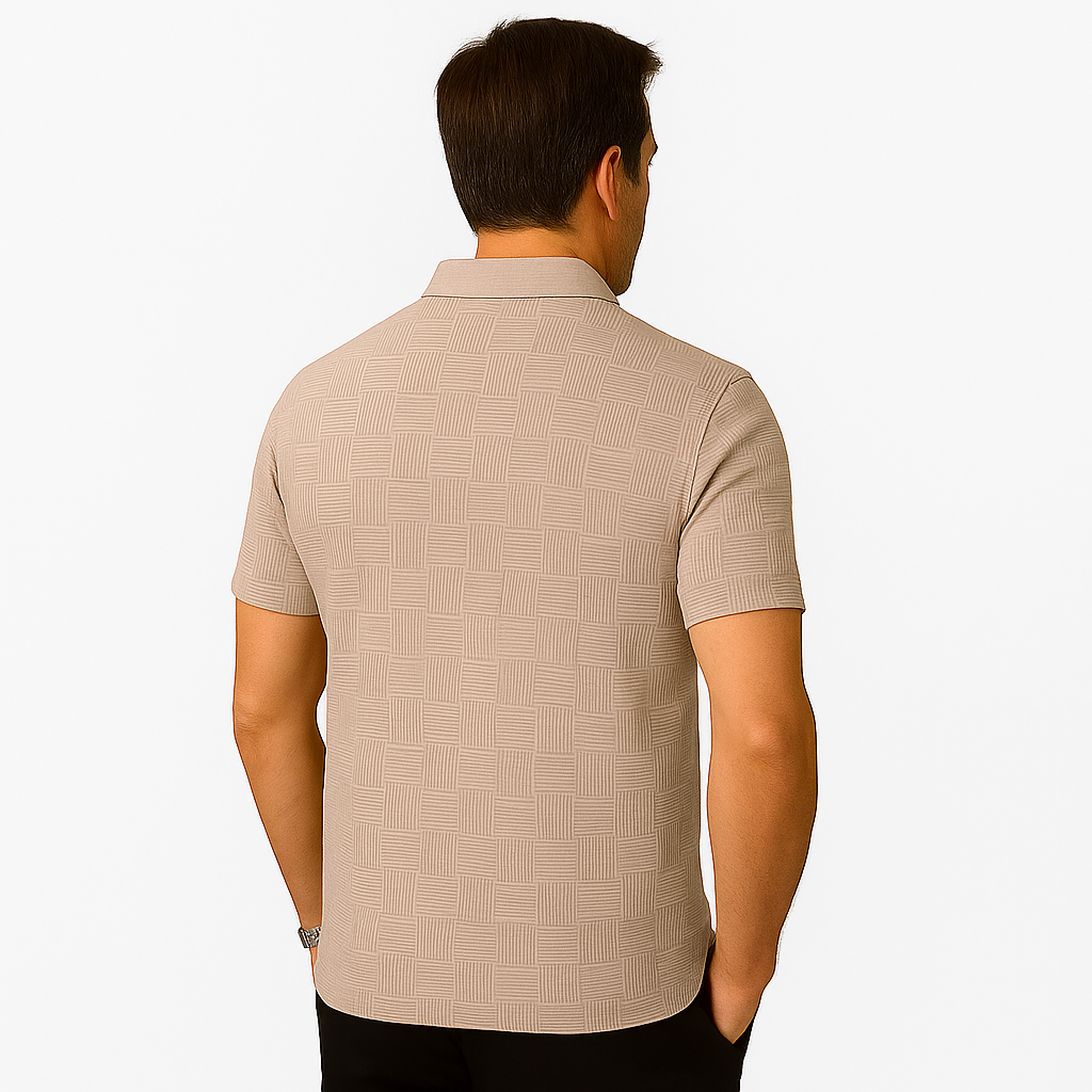 Jetta – Chemise Homme à Imprimé Géométrique en Tissu Texturé