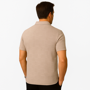 Jetta – Chemise Homme à Imprimé Géométrique en Tissu Texturé