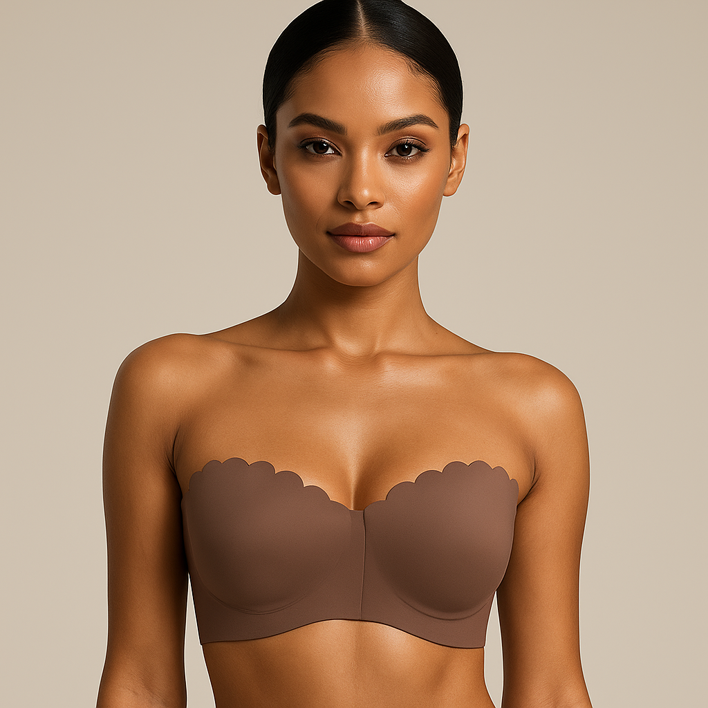 Soutien-Gorge Invisible Push-Up Sans Bretelles – Fermeture Avant et Effet Rassembleur