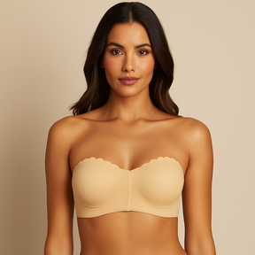 Soutien-Gorge Invisible Push-Up Sans Bretelles – Fermeture Avant et Effet Rassembleur