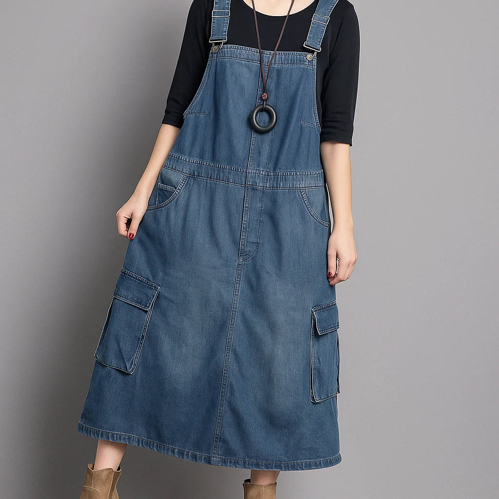 Jetta Robe chasuble en denim ample
