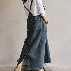 Jetta Robe chasuble en denim Heritage à fente arrière
