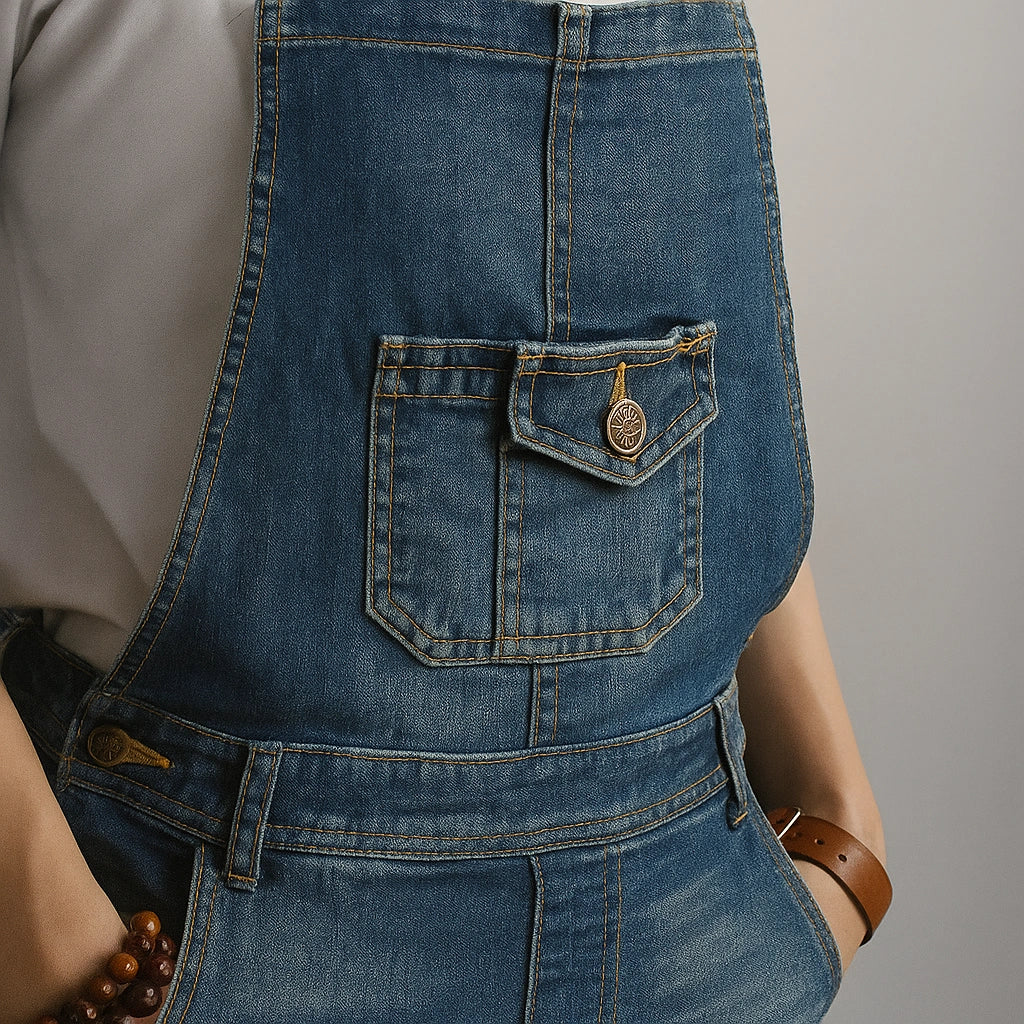Jetta Robe chasuble en denim Heritage à fente arrière