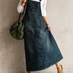 Jetta Robe chasuble en denim Heritage à fente arrière