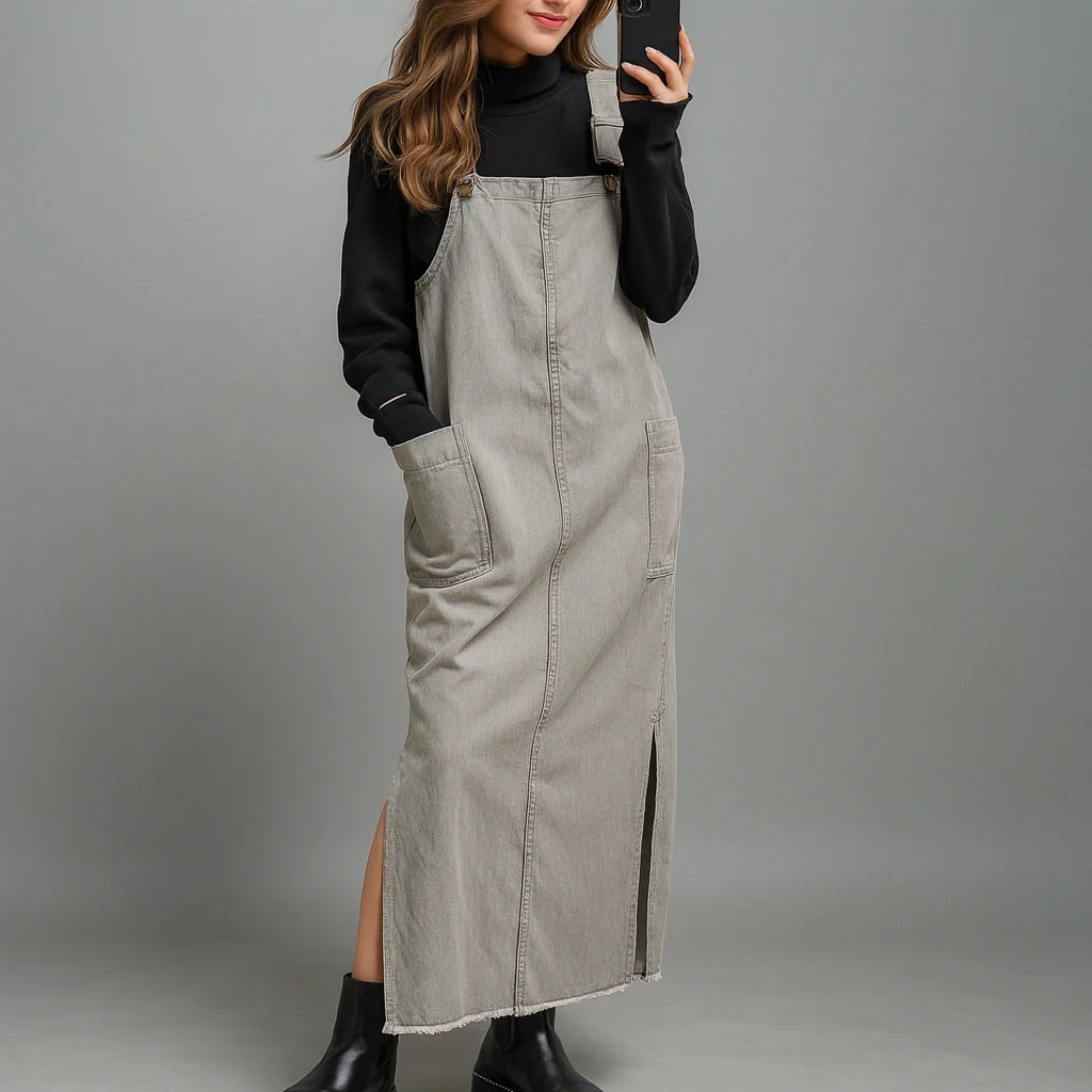 Jetta Robe chasuble décontractée Meadow avec fentes latérales