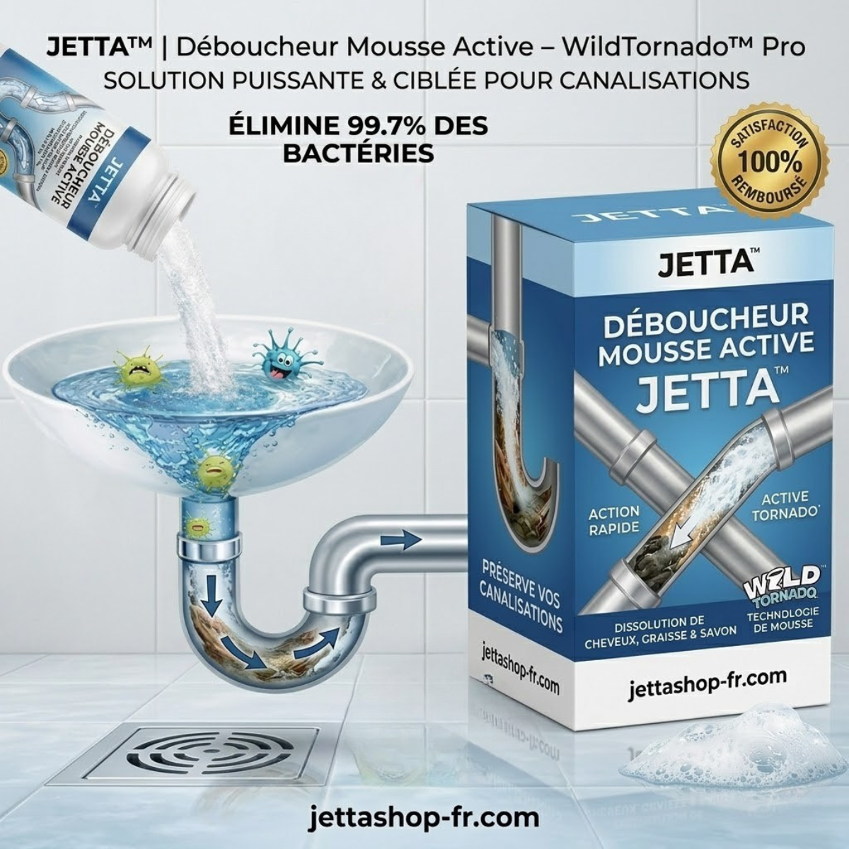 Jetta | Déboucheur Mousse Active – WildTornado™ Pro (STOCK LIMITÉE)