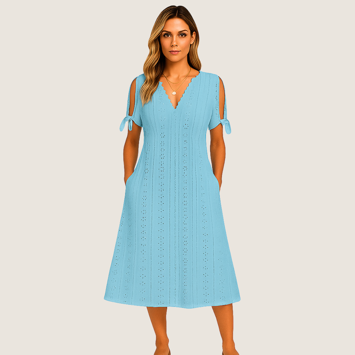 Jetta Robe Zoe Midi en Dentelle – Élégance Décontractée