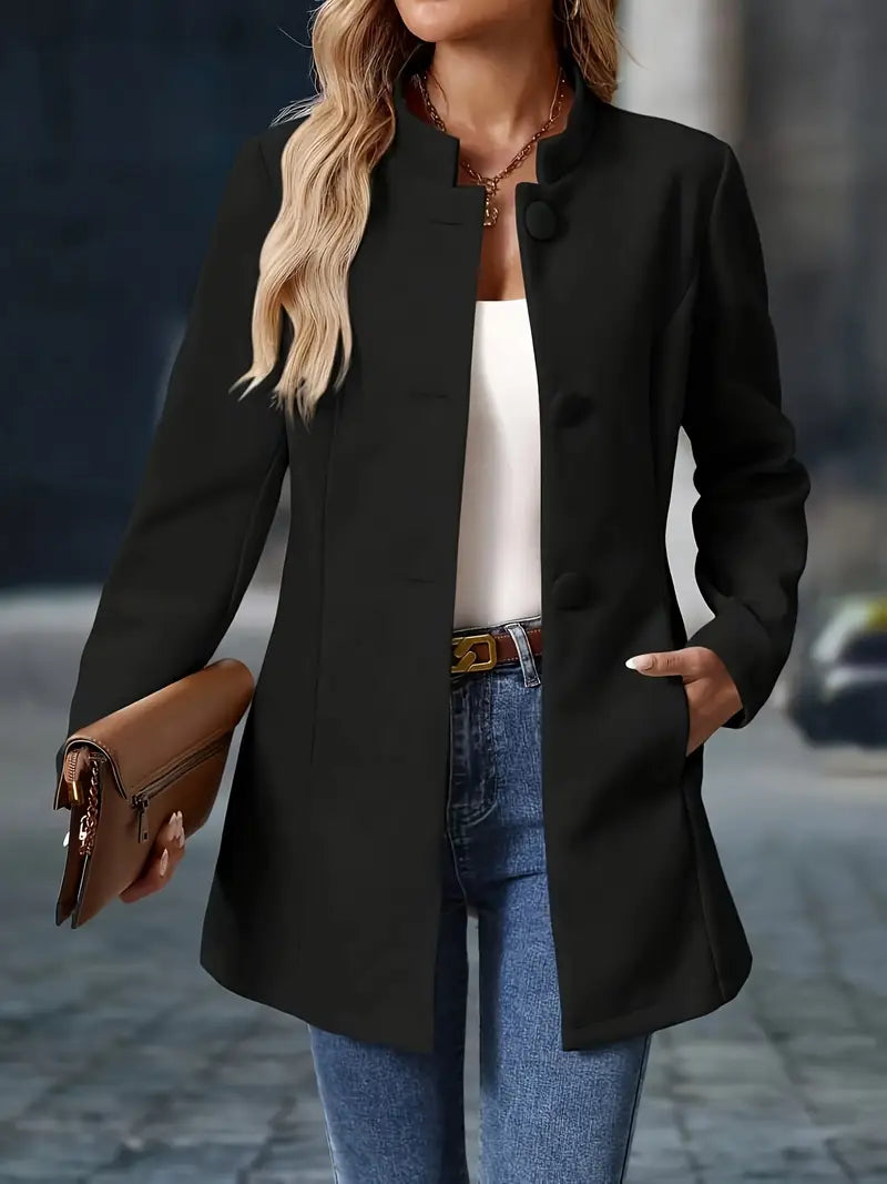 Manteau d'Hiver Femme à Boutons Classique