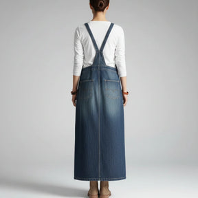Jetta Robe chasuble en denim Heritage à fente arrière