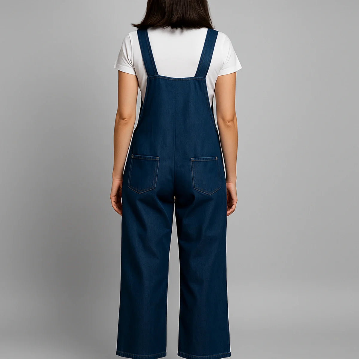 Jetta Salopette en denim décontractée à effet usé