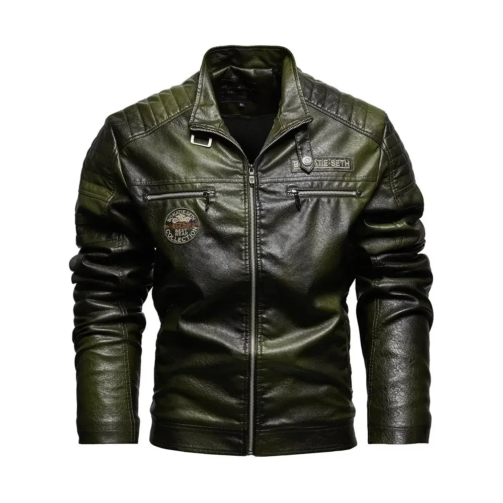 RoadSpirit™ Veste en Cuir Homme