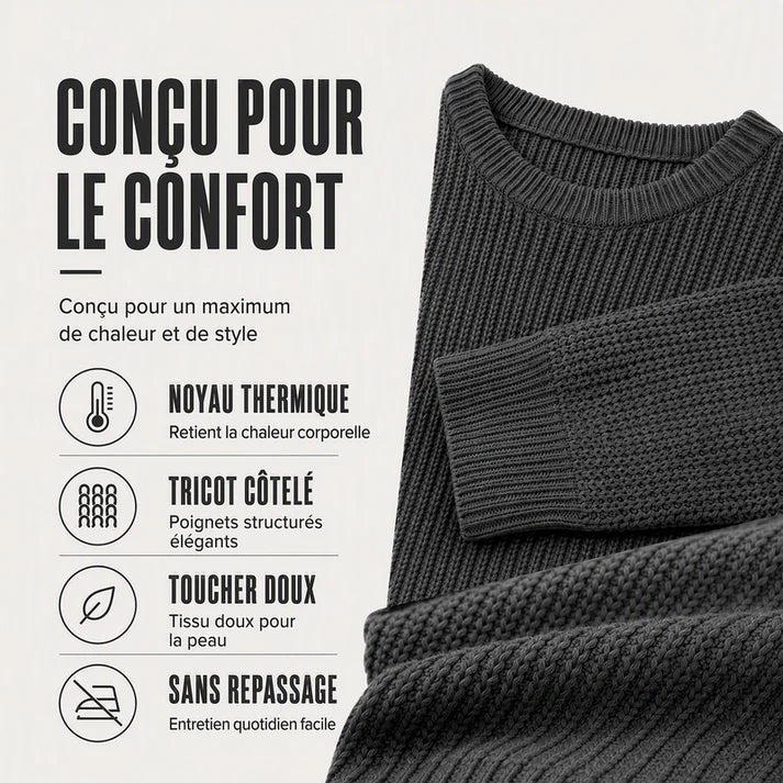 Pull à col rond et à manches longues