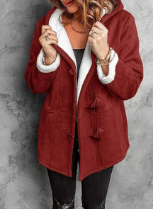 Manteau à Capuche Femme Doublé Polaire Cintré
