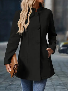 Manteau d'Hiver Femme à Boutons Classique