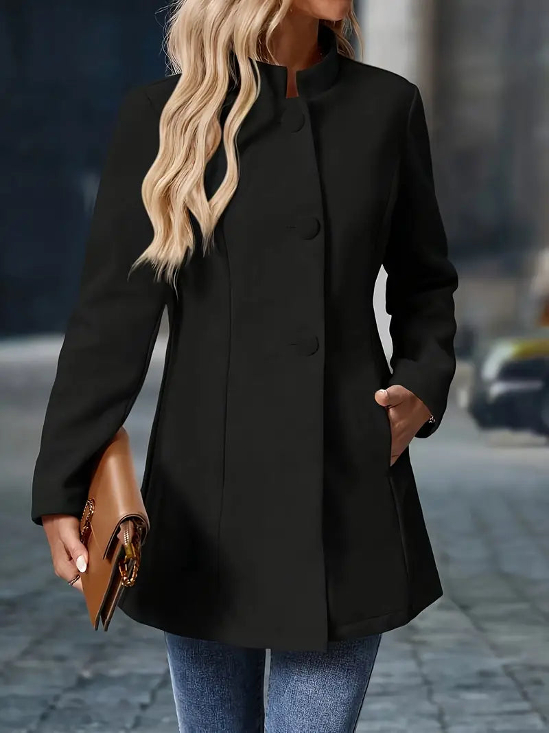 Manteau d'Hiver Femme à Boutons Classique