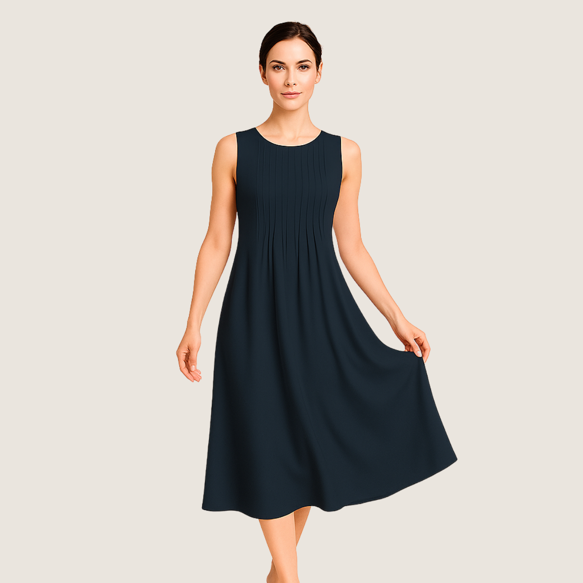 Jetta Robe Midi Eloá – Élégance Décontractée avec Plis et Poches