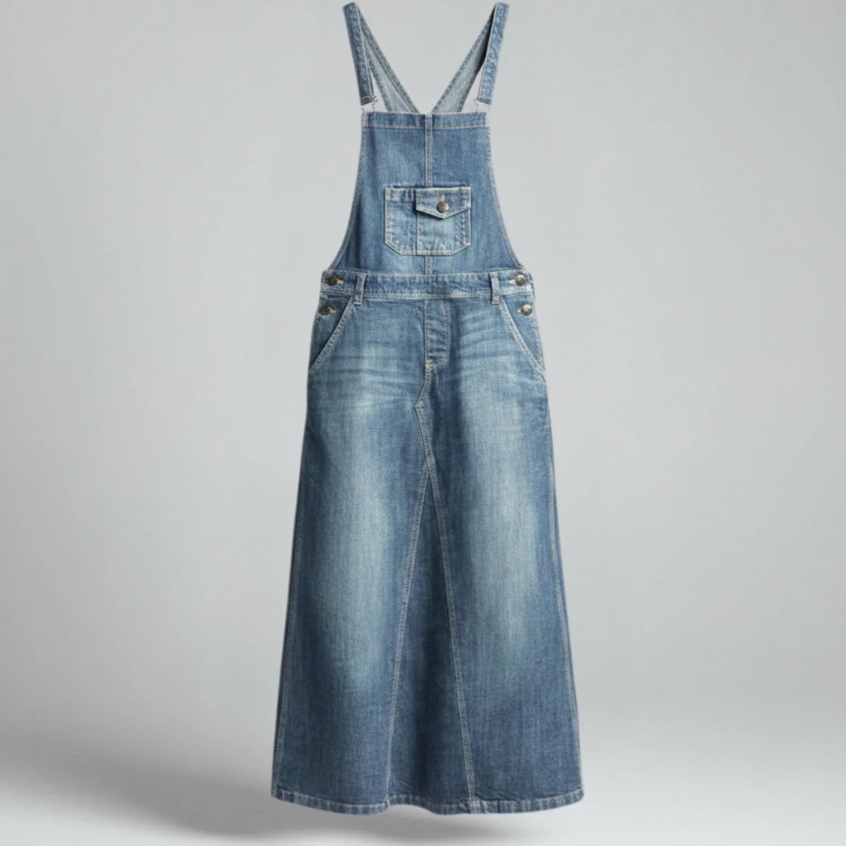 Jetta Robe chasuble en denim Heritage à fente arrière