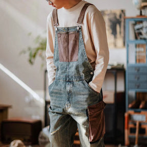 Jetta Salopette en denim à empiècements contrastés