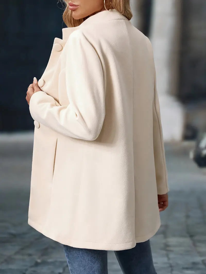 Manteau d'Hiver Femme à Boutons Classique
