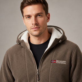Veste à capuche pour hommes Nordwell™ – Veste sweat à capuche d'hiver brodée