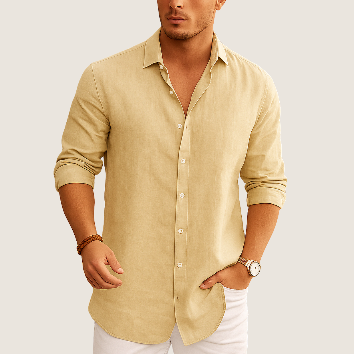 Jetta Chemise Lin & Coton – Élégance Décontractée Automne