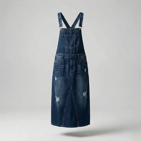 Jetta Robe chasuble en denim délavé avec fente arrière