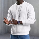 Pull Col Rond Femme Manches Longues Maille