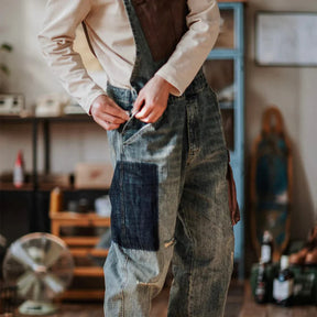 Jetta Salopette en denim à empiècements contrastés