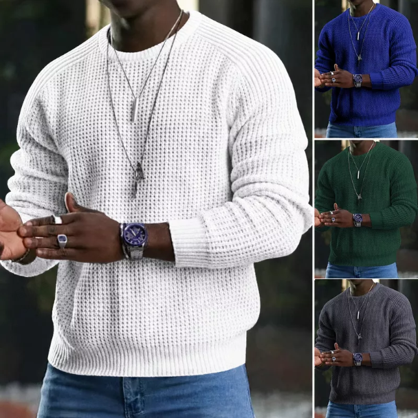 Pull Col Rond Femme Manches Longues Maille