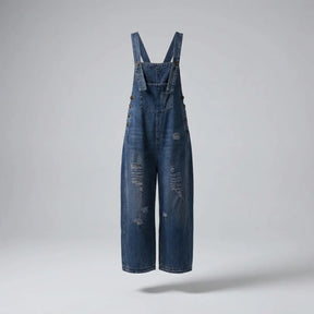 Jetta Salopette en denim décontractée à effet usé