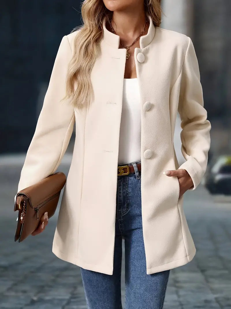 Manteau d'Hiver Femme à Boutons Classique