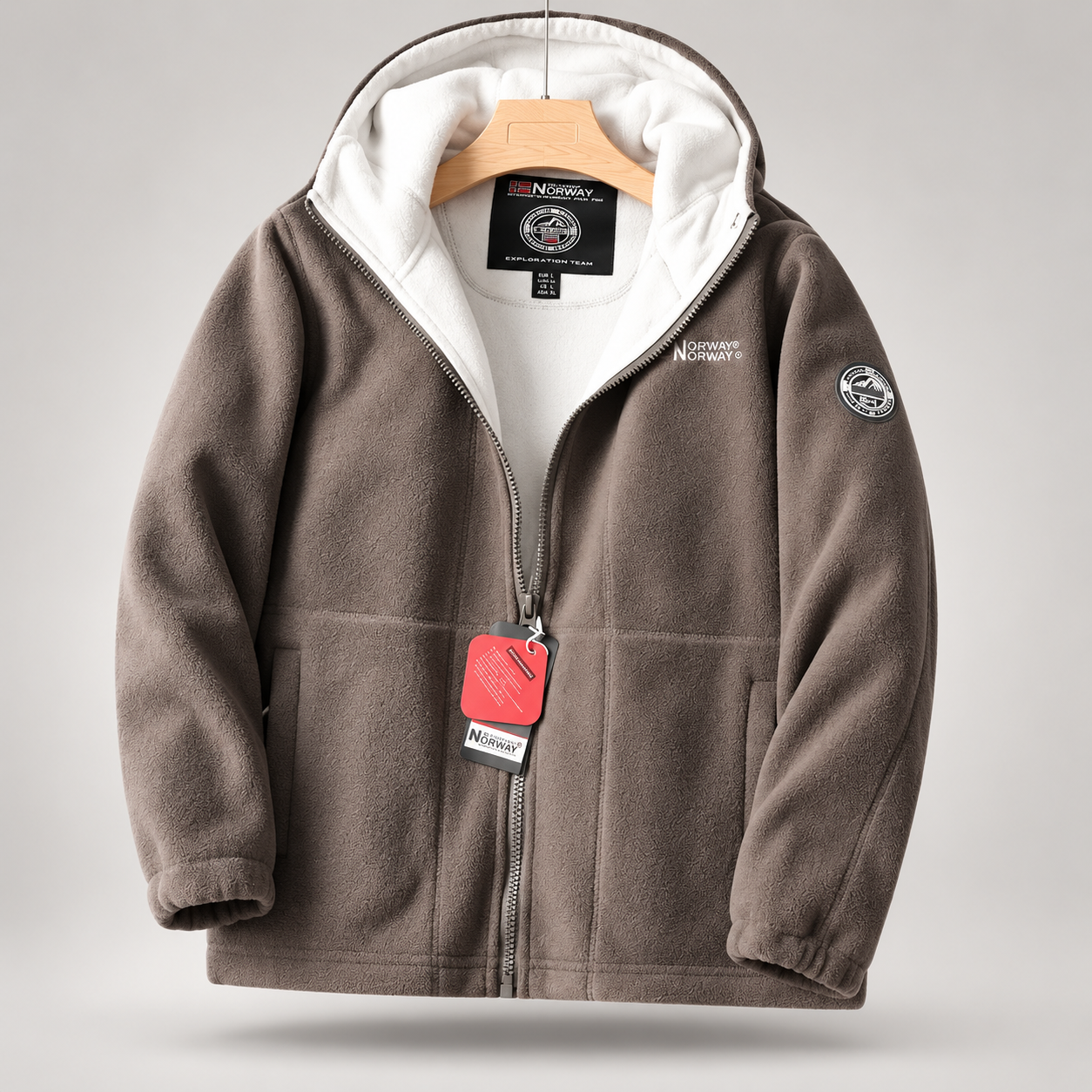 Veste à capuche pour hommes Nordwell™ – Veste sweat à capuche d'hiver brodée