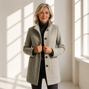 Manteau en Laine Femme Mi-Long Élégant