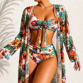 Marie™ | Bikini 3 Pièces Tropical — 1 Achat = 3 Pièces