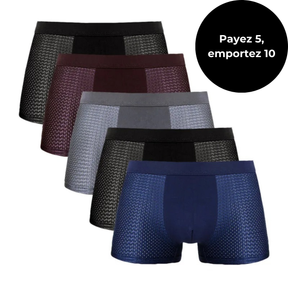 Jetta - Kit de 10 Boxers en Fibre de Bambou [Payez 5, emportez 10] - [STOCK LIMITE]